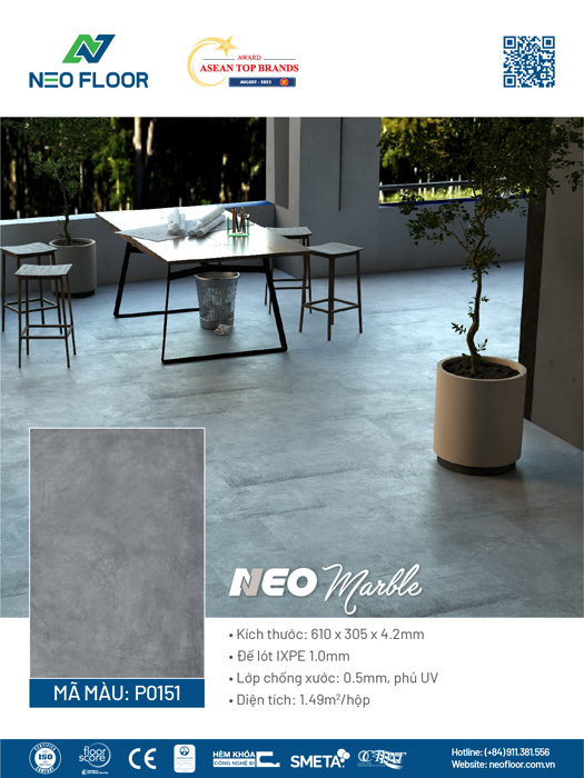 Neo Marble P0151 - Sàn Đá Công Nghệ SPC - Công Ty Cổ Phần Neo Floor